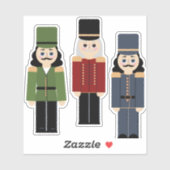 3 kerst notenkraker stickers (Vel)