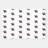 (3) kerstblad van honden en wilde dieren inpakpapier vel (Voorkant 3)