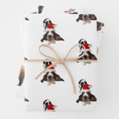 (3) kerstblad van honden en wilde dieren inpakpapier vel (In situ)