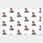 (3) kerstblad van honden en wilde dieren inpakpapier vel (Voorkant)