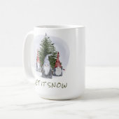 3 Kerstkabouters Laat het sneeuwen Koffiemok (Voorkant links)