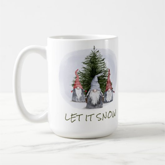 3 Kerstkabouters Laat het sneeuwen Koffiemok (Links)