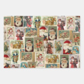 3 kerstkerstkerstkerstkerstkerstkaarten inpakpapier vel (Voorkant)