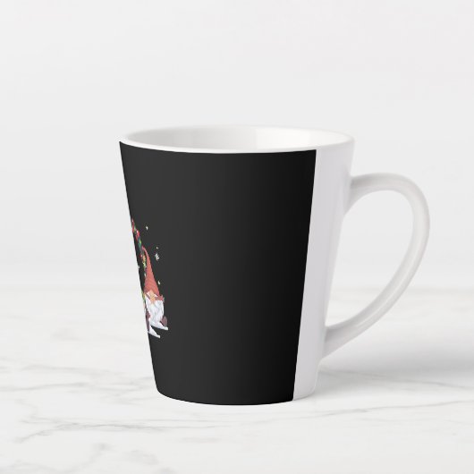 3 kerstknomes latte mok (Rechts)