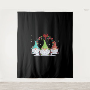 3 kerstknomes wandkleed