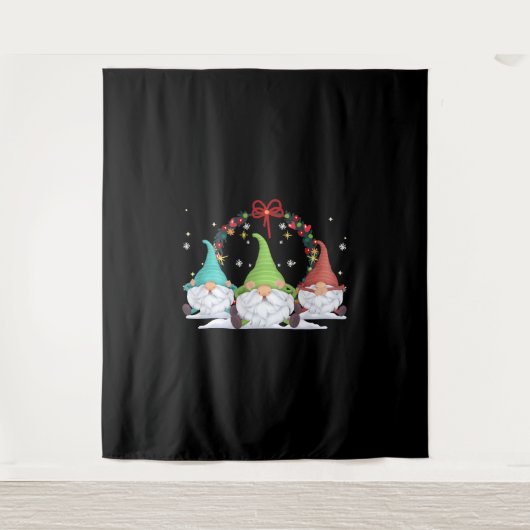 3 kerstknomes wandkleed (Voorkant)