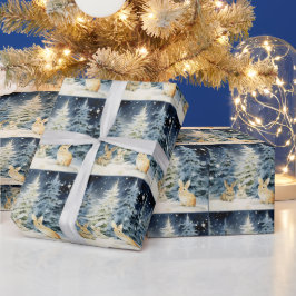3 kerstkonijntjes cadeaupapier
