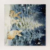 3 kerstkonijntjes legpuzzel (Horizontaal)