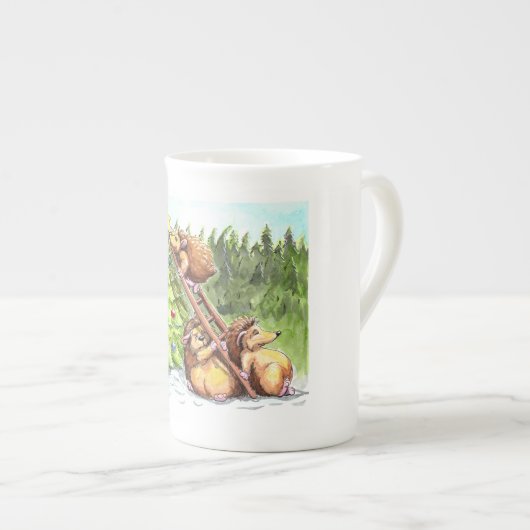 3 kerstkool porselein kop (Voorkant rechts)