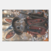 3 Kerstmis Landmuizen Decoupage Inpakpapier Vel (Voorkant)