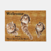 3 Keukenkattenkatjes die door Welkom worden getrai Deurmat (Voorkant)