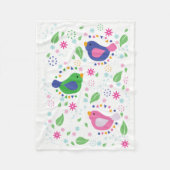 3 Kinder vogelmand Fleece Deken (Voorkant)