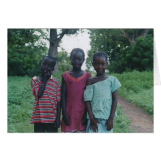 3 kinderen uit het dorp gambia