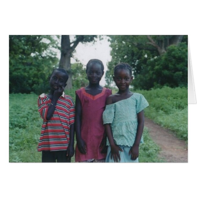 3 kinderen uit het dorp gambia (Voorkant Horizontaal)