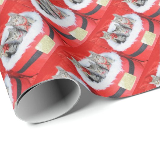 3 Kleine helikopters van de Kittens Santa Cadeaupapier (Rol Hoek)