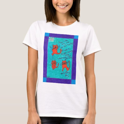 3 Kleine Kat Kat T-shirt vrouwen (Voorkant)