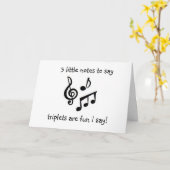 3 KLEINE NOTEN AAN DE TRIPLETS VAN SAY-CONGRATULAT KAART (Gele Bloem)