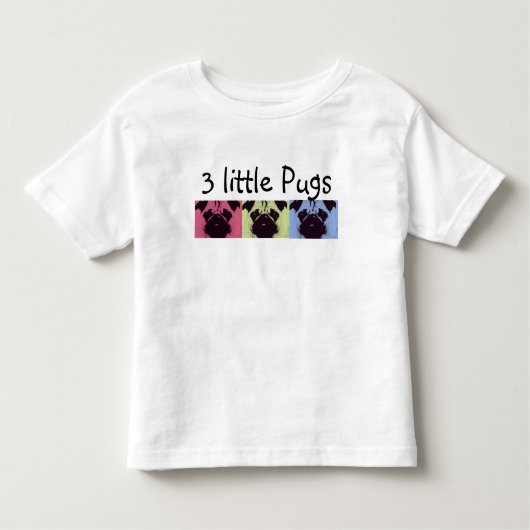 3 Kleine pugs. T-shirts en T - shirts voor baby's  (Voorkant)