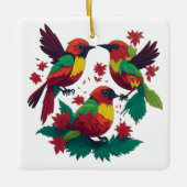 3 kleine Reggae vogels Keramisch Ornament (Voorkant)