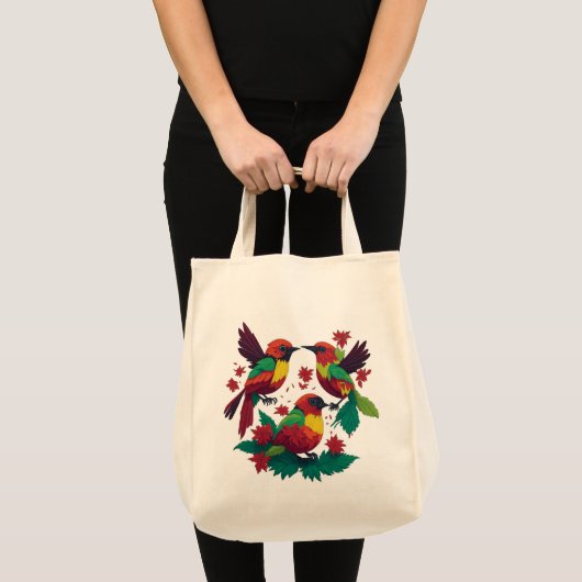 3 kleine Reggae vogels Tote Bag (Voorkant (product))