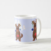 3 Kleine rendieren Koffiemok (Voorkant rechts)