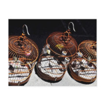 3 Kleine vogels in China Briefkaart