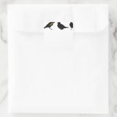 3 kleine vogeltjes per erndub vierkante sticker (Tas)