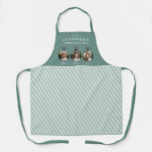 3 Kleinkinderen Foto Oma Kerstmis Schort (Voorkant)