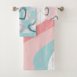 3 Kleur Abstract patroon Bad Handdoek