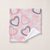 3 Kleur Abstract patroon Bad Handdoek (Wasdoekje)