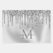 3 Kleur Glitter Drips Gepersonaliseerde Monogram N Inpakpapier Vel (Voorkant 3)