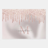 3 Kleur Glitter Drips Gepersonaliseerde Monogram N Inpakpapier Vel (Voorkant 2)