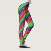 3 Kleur Kerststok Leggings (Rechts)