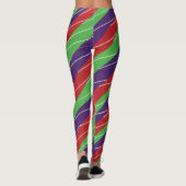 3 Kleur Kerststok Leggings (Achterkant)