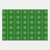 3 kleuren patroon met sneeuwvlokken voor kerstmis inpakpapier vel (Voorkant 2)