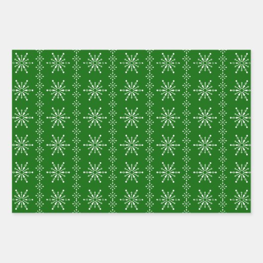 3 kleuren patroon met sneeuwvlokken voor kerstmis inpakpapier vel (Voorkant 2)