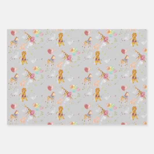 3-kleuren Savanna Flat Wrapping Paper 3 vellen (Voorkant 3)