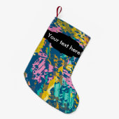 3 kleuren textuur kleine kerstsok (Voorkant (Hangend))
