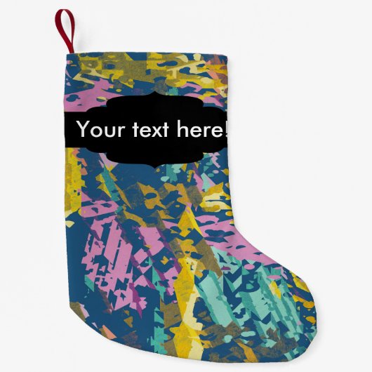 3 kleuren textuur kleine kerstsok (Voorkant)