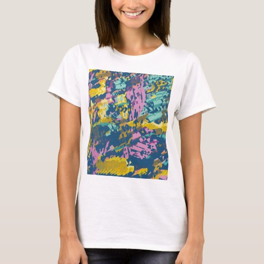 3 kleuren textuur t-shirt (Voorkant)