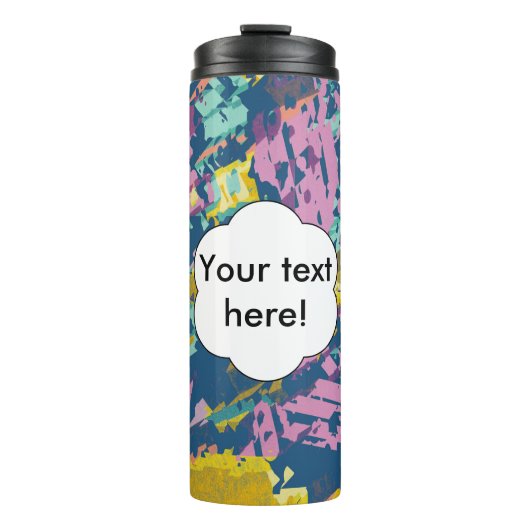 3 kleuren textuur thermosbeker (Voorkant)