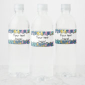3 kleuren textuur waterfles etiket (Flessen)