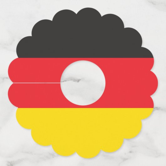 3 kleurencombinatie, vlag wijnglaslabel (Voorkant)