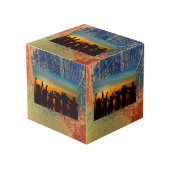 3 kleurenverf kubus (Voorkant hoekig)