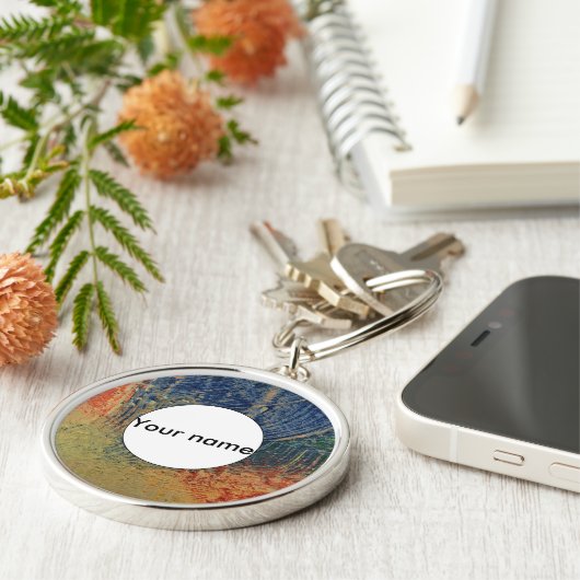 3 kleurenverf sleutelhanger (Zijkant)