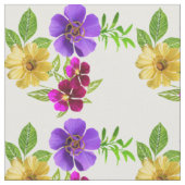 3 Kleurige Bloemen Stof (Close Up)
