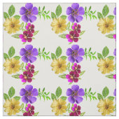 3 Kleurige Bloemen Stof (Swatch)