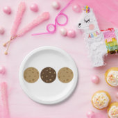 3 koekjes papieren bordje (Feest)