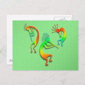 3 Kokopelli #110 Briefkaart (Voorkant / Achterkant)