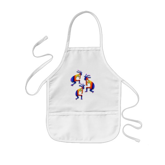 3 Kokopelli #19 Kinder Schort (Voorkant)
